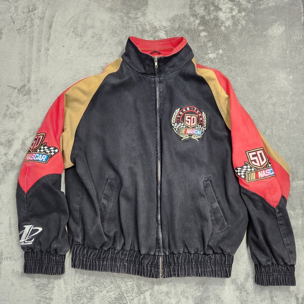 NASCAR 50th Anniversary Racing Jacket men's XL Sold As Is